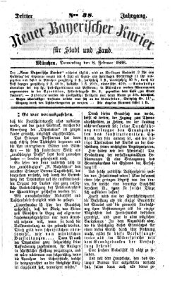 Neuer bayerischer Kurier für Stadt und Land Donnerstag 8. Februar 1866