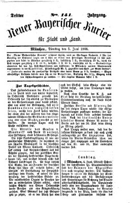 Neuer bayerischer Kurier für Stadt und Land Dienstag 5. Juni 1866