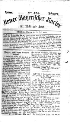 Neuer bayerischer Kurier für Stadt und Land Montag 2. Juli 1866