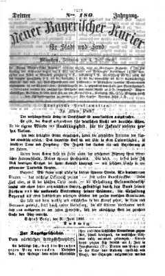 Neuer bayerischer Kurier für Stadt und Land Mittwoch 4. Juli 1866