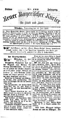 Neuer bayerischer Kurier für Stadt und Land Donnerstag 12. Juli 1866