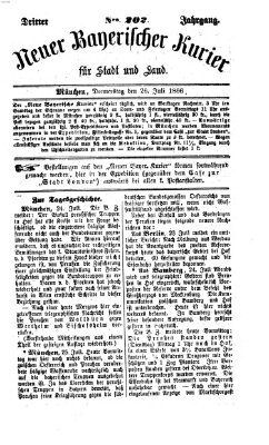 Neuer bayerischer Kurier für Stadt und Land Donnerstag 26. Juli 1866