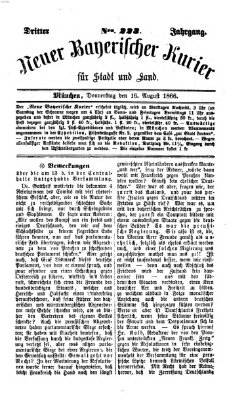 Neuer bayerischer Kurier für Stadt und Land Donnerstag 16. August 1866