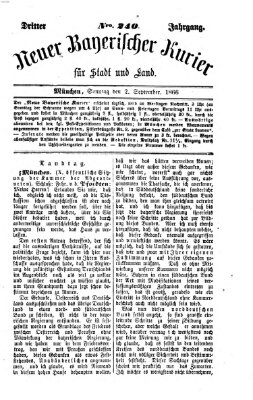 Neuer bayerischer Kurier für Stadt und Land Sonntag 2. September 1866