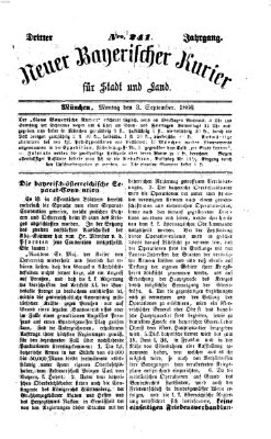 Neuer bayerischer Kurier für Stadt und Land Montag 3. September 1866