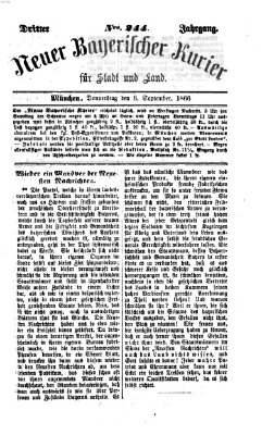 Neuer bayerischer Kurier für Stadt und Land Donnerstag 6. September 1866