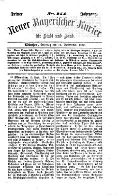 Neuer bayerischer Kurier für Stadt und Land Sonntag 16. September 1866