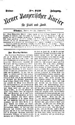 Neuer bayerischer Kurier für Stadt und Land Freitag 21. September 1866