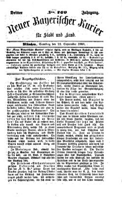 Neuer bayerischer Kurier für Stadt und Land Samstag 22. September 1866