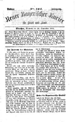 Neuer bayerischer Kurier für Stadt und Land Mittwoch 26. September 1866