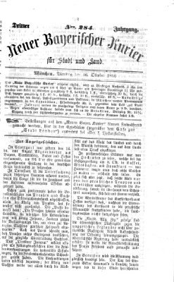 Neuer bayerischer Kurier für Stadt und Land Dienstag 16. Oktober 1866