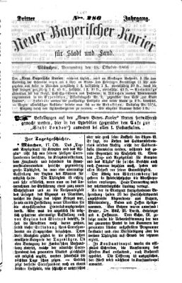 Neuer bayerischer Kurier für Stadt und Land Donnerstag 18. Oktober 1866