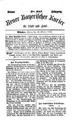 Neuer bayerischer Kurier für Stadt und Land Freitag 19. Oktober 1866