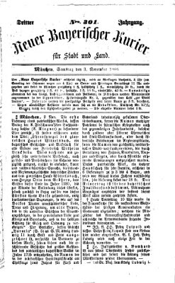 Neuer bayerischer Kurier für Stadt und Land Samstag 3. November 1866