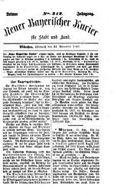 Neuer bayerischer Kurier für Stadt und Land Mittwoch 14. November 1866