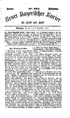 Neuer bayerischer Kurier für Stadt und Land Freitag 7. Dezember 1866