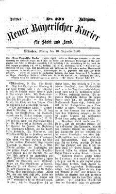 Neuer bayerischer Kurier für Stadt und Land Montag 10. Dezember 1866