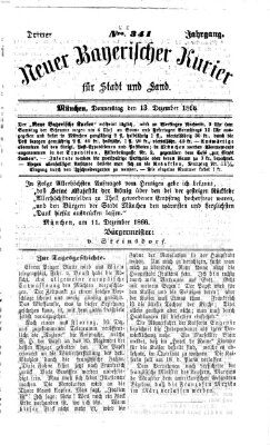 Neuer bayerischer Kurier für Stadt und Land Donnerstag 13. Dezember 1866