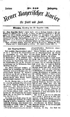 Neuer bayerischer Kurier für Stadt und Land Samstag 22. Dezember 1866