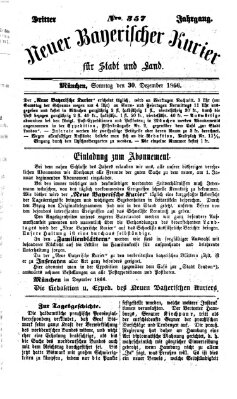 Neuer bayerischer Kurier für Stadt und Land Sonntag 30. Dezember 1866