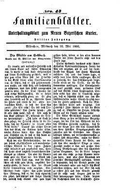 Neuer bayerischer Kurier für Stadt und Land. Familienblätter : Unterhaltungsblatt zum Neuen bayerischen Kurier (Neuer bayerischer Kurier für Stadt und Land) Mittwoch 30. Mai 1866