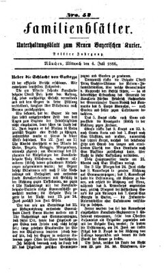 Neuer bayerischer Kurier für Stadt und Land. Familienblätter : Unterhaltungsblatt zum Neuen bayerischen Kurier (Neuer bayerischer Kurier für Stadt und Land) Mittwoch 4. Juli 1866