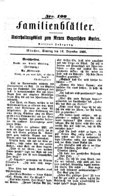 Neuer bayerischer Kurier für Stadt und Land. Familienblätter : Unterhaltungsblatt zum Neuen bayerischen Kurier (Neuer bayerischer Kurier für Stadt und Land) Sonntag 16. Dezember 1866