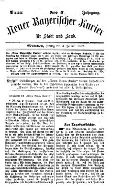 Neuer bayerischer Kurier für Stadt und Land Freitag 4. Januar 1867