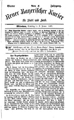 Neuer bayerischer Kurier für Stadt und Land Samstag 5. Januar 1867