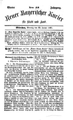 Neuer bayerischer Kurier für Stadt und Land Sonntag 13. Januar 1867