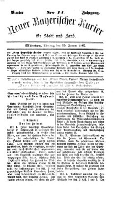 Neuer bayerischer Kurier für Stadt und Land Dienstag 15. Januar 1867