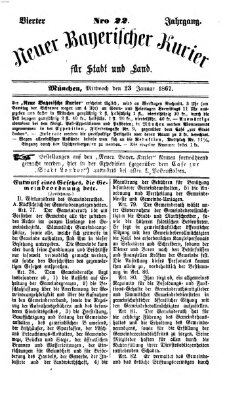 Neuer bayerischer Kurier für Stadt und Land Mittwoch 23. Januar 1867