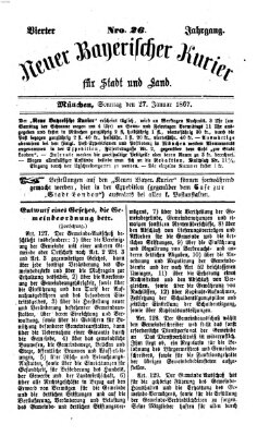 Neuer bayerischer Kurier für Stadt und Land Sonntag 27. Januar 1867