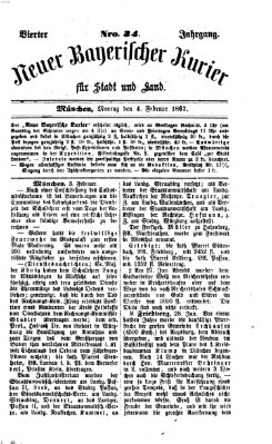 Neuer bayerischer Kurier für Stadt und Land Montag 4. Februar 1867