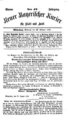 Neuer bayerischer Kurier für Stadt und Land Mittwoch 13. Februar 1867