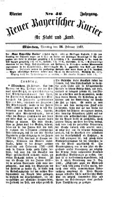 Neuer bayerischer Kurier für Stadt und Land Dienstag 26. Februar 1867