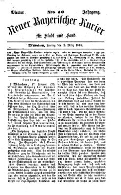 Neuer bayerischer Kurier für Stadt und Land Freitag 1. März 1867