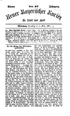 Neuer bayerischer Kurier für Stadt und Land Samstag 9. März 1867