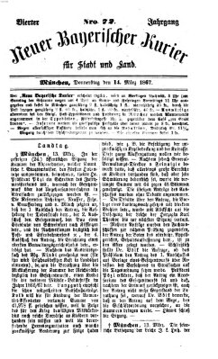 Neuer bayerischer Kurier für Stadt und Land Donnerstag 14. März 1867