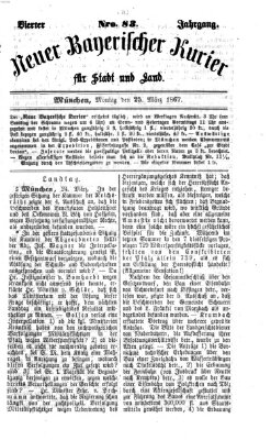 Neuer bayerischer Kurier für Stadt und Land Montag 25. März 1867