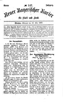 Neuer bayerischer Kurier für Stadt und Land Mittwoch 29. Mai 1867