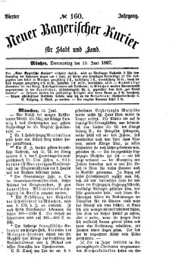 Neuer bayerischer Kurier für Stadt und Land Donnerstag 13. Juni 1867