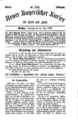 Neuer bayerischer Kurier für Stadt und Land Sonntag 23. Juni 1867