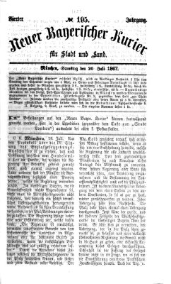 Neuer bayerischer Kurier für Stadt und Land Samstag 20. Juli 1867