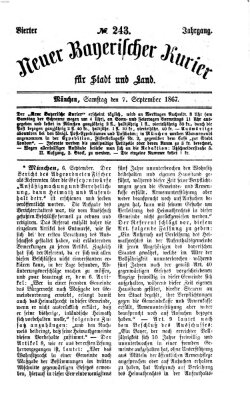 Neuer bayerischer Kurier für Stadt und Land Samstag 7. September 1867