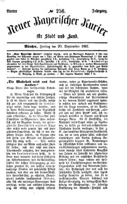 Neuer bayerischer Kurier für Stadt und Land Freitag 20. September 1867