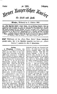 Neuer bayerischer Kurier für Stadt und Land Mittwoch 2. Oktober 1867