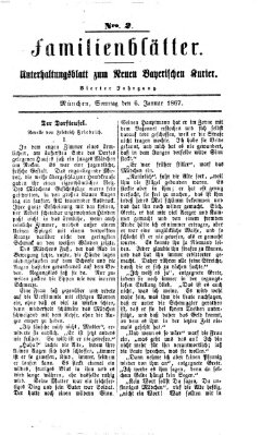 Neuer bayerischer Kurier für Stadt und Land. Familienblätter : Unterhaltungsblatt zum Neuen bayerischen Kurier (Neuer bayerischer Kurier für Stadt und Land) Sonntag 6. Januar 1867