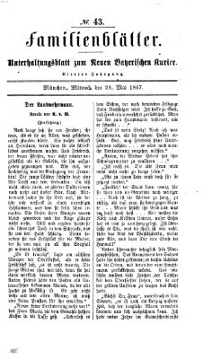 Neuer bayerischer Kurier für Stadt und Land. Familienblätter : Unterhaltungsblatt zum Neuen bayerischen Kurier (Neuer bayerischer Kurier für Stadt und Land) Mittwoch 29. Mai 1867