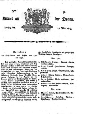 Kourier an der Donau (Donau-Zeitung) Dienstag 12. Januar 1813